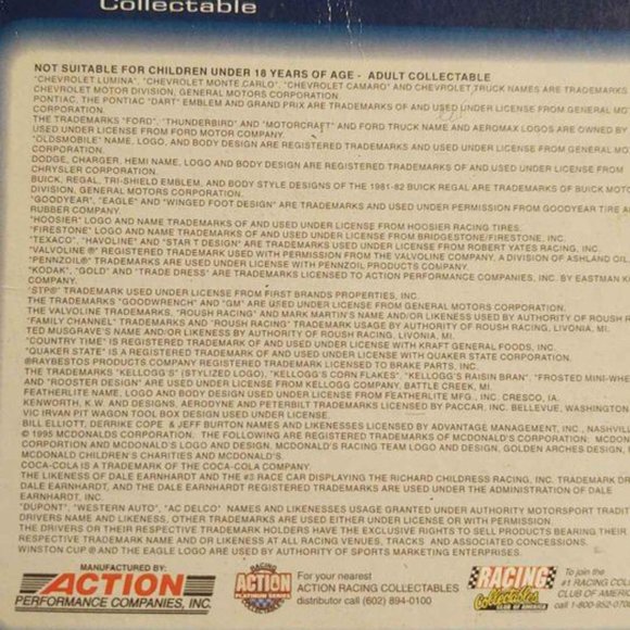 Vintage Winston Cup Sterling Marlin Kodak #4 Car* - Picture 7 of 7